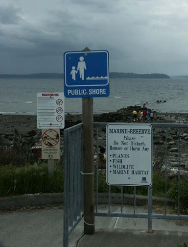 View of Alki - Signage