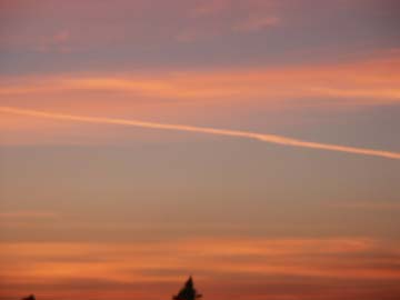 Sunset from train